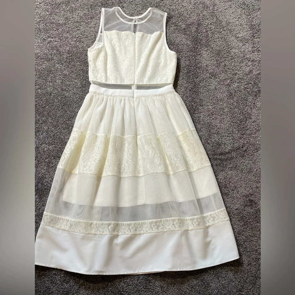 Mesh & lace cutout sleeveless dress - Picture 2 of 6